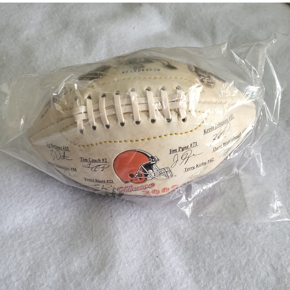 Vtg‎ Burger King 2000 NFL Cleveland Browns Mini Football Offense Collectible Toy